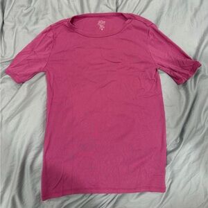 J. Crew Fuchsia Perfect Fit Tee